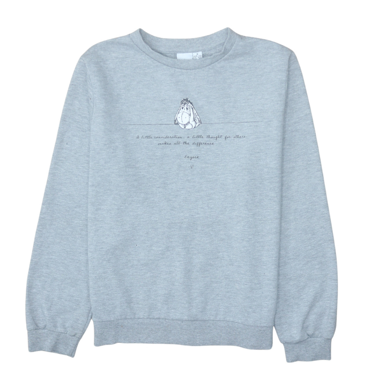 Disney Primark Women’s Grey Eeyore Sweatshirt Size 12/14 M