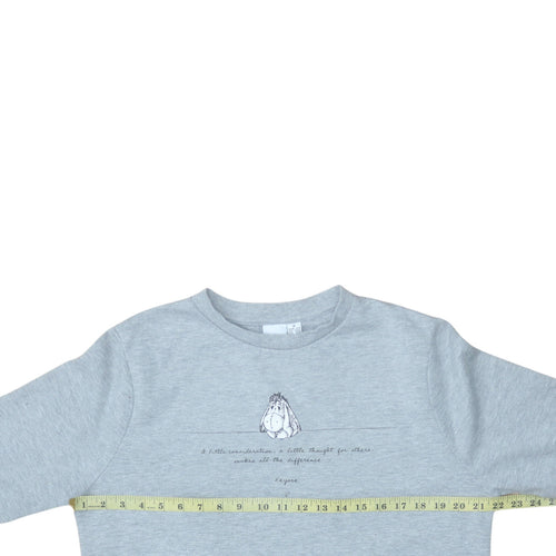Disney Primark Women’s Grey Eeyore Sweatshirt Size 12/14 M