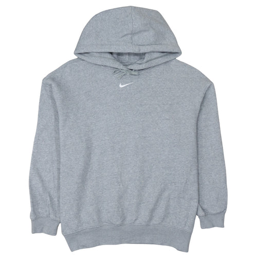 Nike Men's Grey Pullover Hoodie M Regular Fit Fleece Sweatshirt