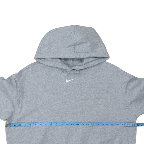 Nike Men's Grey Pullover Hoodie M Regular Fit Fleece Sweatshirt
