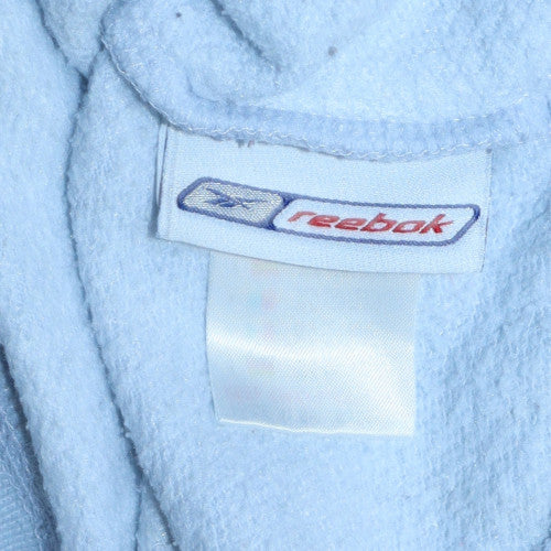 Reebok Women Light Blue Full Zip Hoodie Size M Cotton Blend