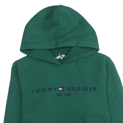 Tommy Hilfiger Men’s Green XL Pullover Hoodie Embroidered Logo