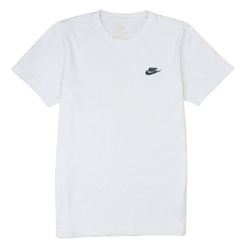 Nike Men's White Medium Crew Neck Cotton T-Shirt
