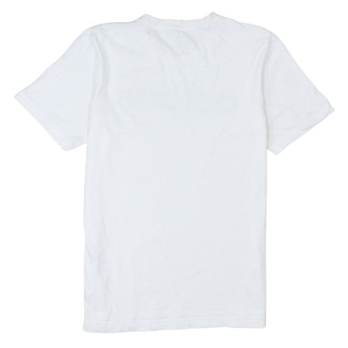 Adidas Men's White Small Logo Crew Neck Cotton T-Shirt