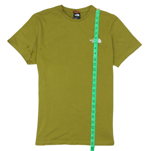 The North Face Men's Green Small Crew Neck Short Sleeve Cotton T-Shirt