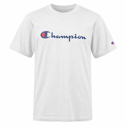 Champion Men's White XL Logo Crew Neck T-Shirt