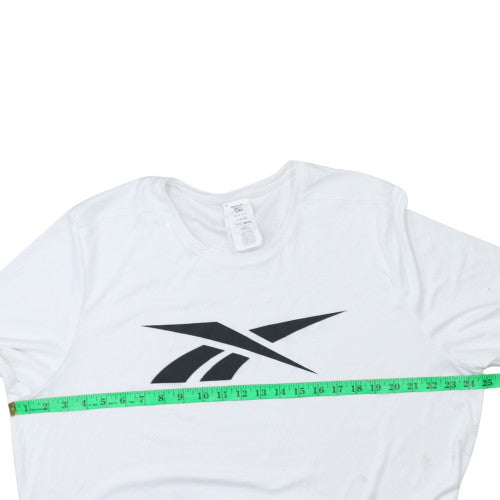 Reebok Men's White 2XL Speedwick Athletic Crew Neck T-Shirt