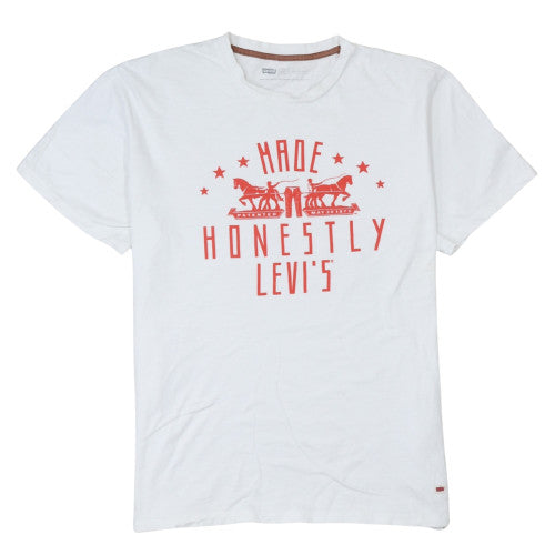 Levi's Men's White XL Classic Graphic Logo Cotton T-Shirt