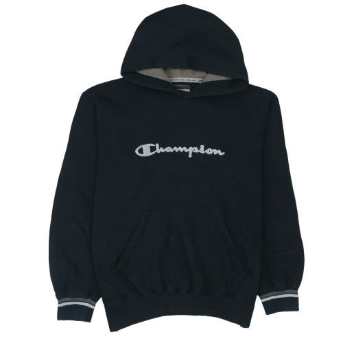 Champion Men's Black Large Pullover Hoodie with Logo Front