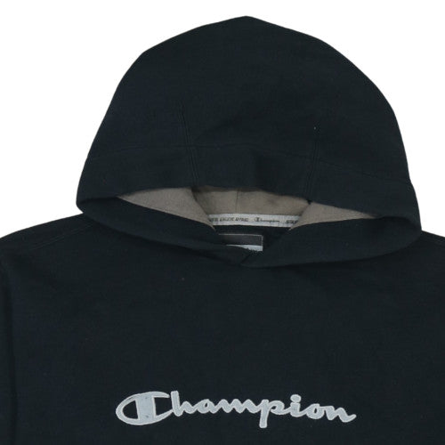 Champion Men's Black Large Pullover Hoodie with Logo Front