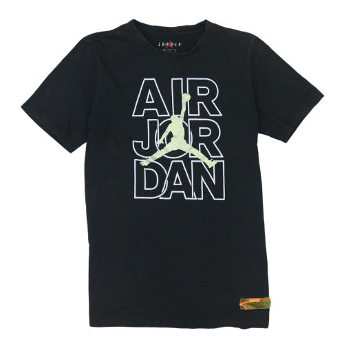 Jordan Boys Black Air Jordan Graphic Short Sleeve T-Shirt L 12-13 Yrs