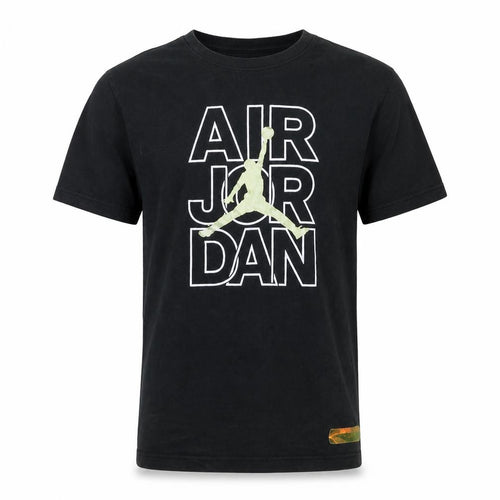 Jordan Boys Black Air Jordan Graphic Short Sleeve T-Shirt L 12-13 Yrs