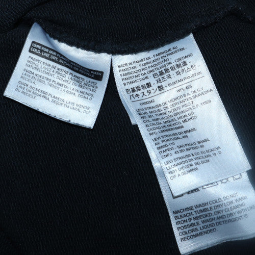 Levi's Men's Black Pullover Hoodie M Regular Fit Fleece