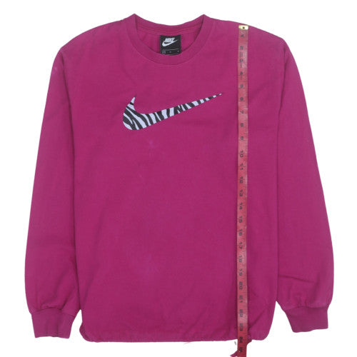Nike Women’s Pink Crew Neck Pullover Sweatshirt Size M Cotton