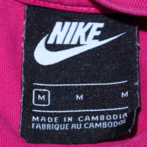 Nike Women’s Pink Crew Neck Pullover Sweatshirt Size M Cotton