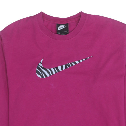 Nike Women’s Pink Crew Neck Pullover Sweatshirt Size M Cotton