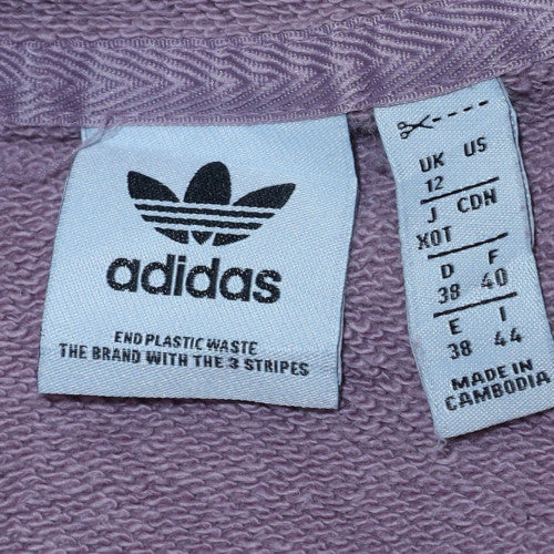 Adidas Women’s Mauve Hoodie Size 12 Pullover Hooded Sweatshirt