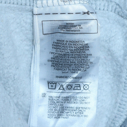 Adidas Mens Grey White Crew Neck Sweatshirt L Classic Logo Pullover