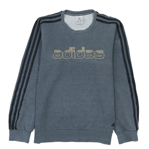 Adidas Men’s Grey Crew Neck Pullover Sweatshirt Size S