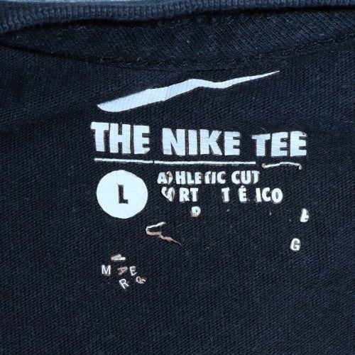 Nike Men's Black Athletic Fit Logo Crew Neck T-Shirt Size L