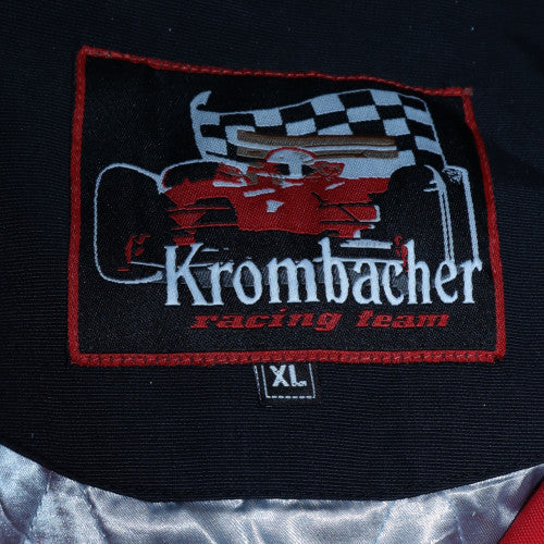 Krombacher Racing Team Men's Black Red XL Padded Bomber Jacket