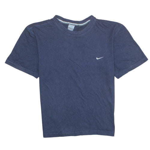 Nike Men's Blue Small Crew Neck Short Sleeve Cotton T-Shirt