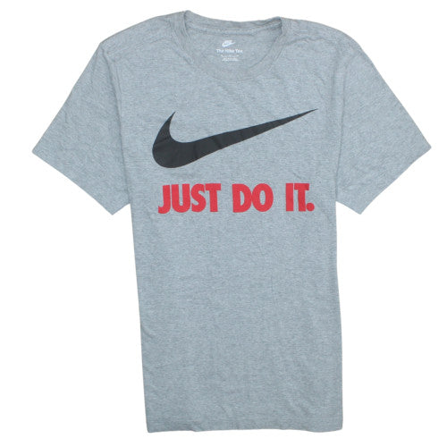 Nike Men's Grey Crew Neck Graphic Print T-Shirt M
