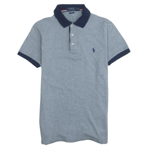 Ralph Lauren Men’s Grey Slim Fit Cotton Polo Shirt M