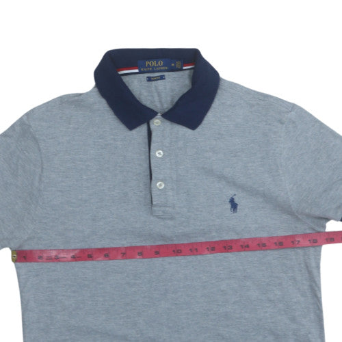 Ralph Lauren Men’s Grey Slim Fit Cotton Polo Shirt M