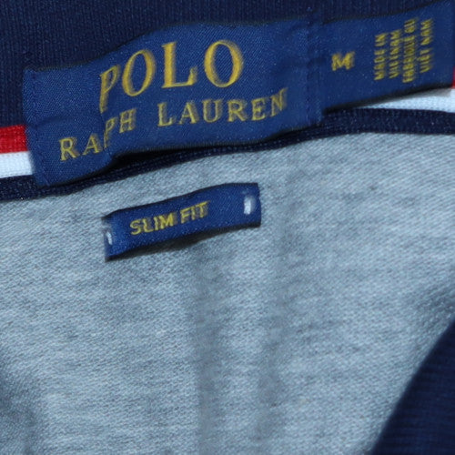 Ralph Lauren Men’s Grey Slim Fit Cotton Polo Shirt M