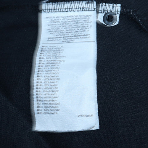 Nike Men's Black Cotton Short Sleeve Polo Shirt M Regular Fit