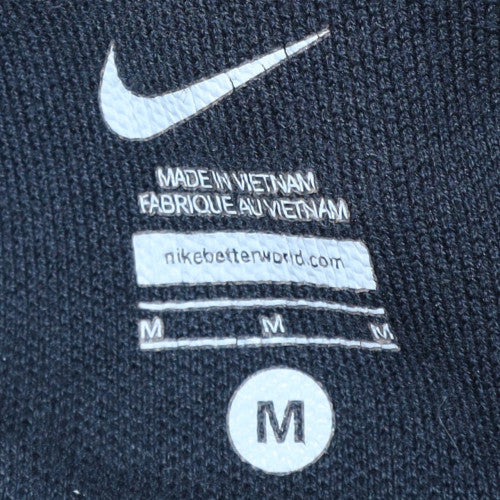 Nike Men's Black Cotton Short Sleeve Polo Shirt M Regular Fit