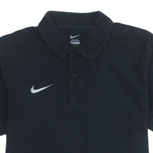 Nike Men's Black Cotton Short Sleeve Polo Shirt M Regular Fit