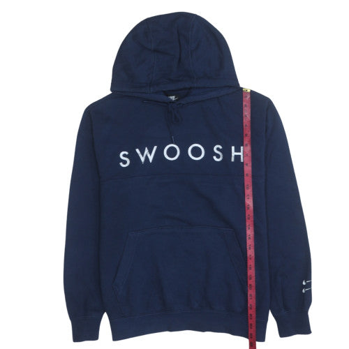 Nike Women's Navy Blue Pullover Hoodie Medium Swoosh Logo