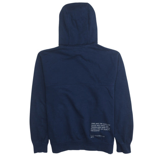 Nike Women's Navy Blue Pullover Hoodie Medium Swoosh Logo