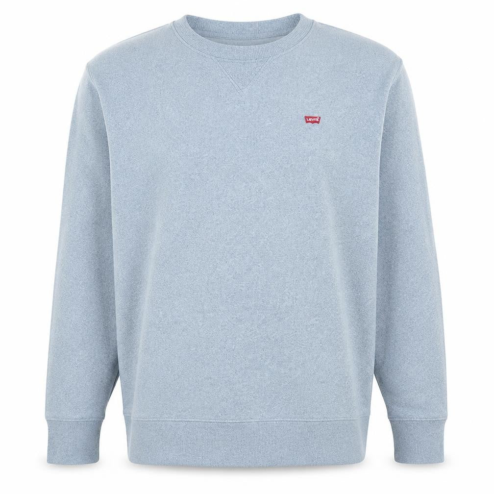 Front view of Levi's Men's Grey XL Crew Neck Pullover Sweatshirt