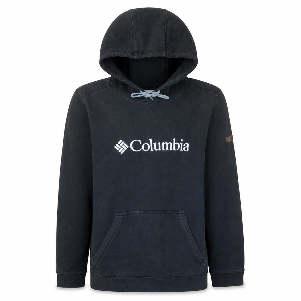 Front view of Columbia Men's Black Pullover Hoodie M Outdoor Fleece