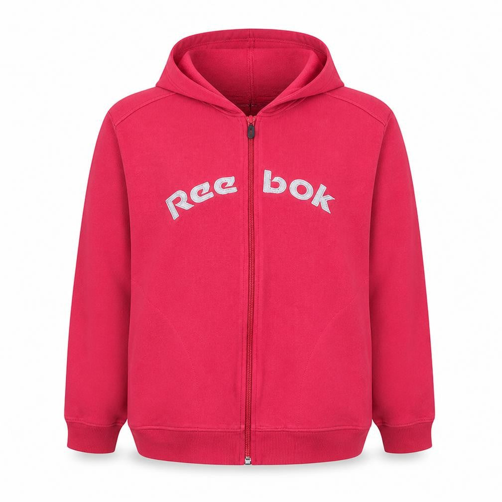 Reebok Essentials Men's Red Full Zip Hoodie Size 2XL Cotton Blend