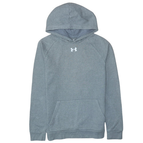 Under Armour Teens Grey Pullover Hoodie L Fleece Sportswear