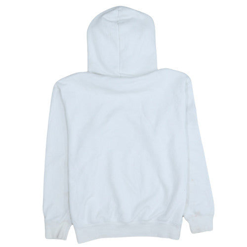 Champion Men's White Pullover Hoodie Medium Graphic Logo Sportswear