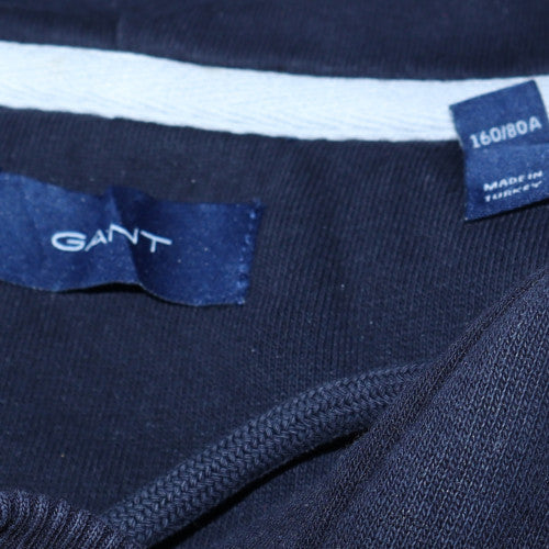 GANT Men's Blue Pullover Hoodie S Embroidered Logo Classic Style