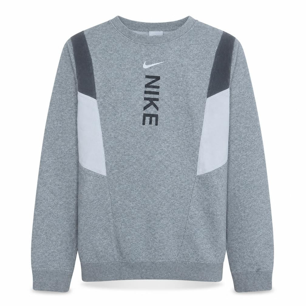 Front view of Nike Teens Grey Pullover Sweatshirt L Logo Sportswear