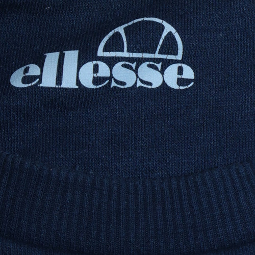 Ellesse Men's Blue Camo Logo Crew Neck Sweatshirt M