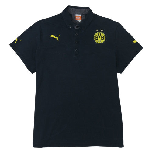 Puma Men’s Black 2XL Collared BVB Logo Polo Shirt