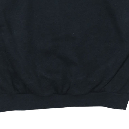 Adidas Women Black Logo Sweatshirt Size 8 Crew Neck Pullover