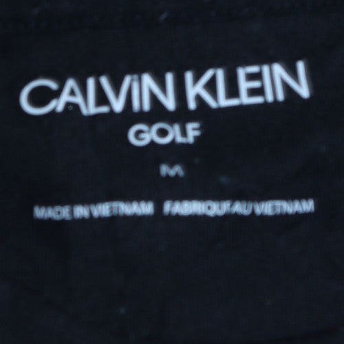 Calvin Klein Golf Men's Black Cotton Crew Neck Short Sleeve T-Shirt M