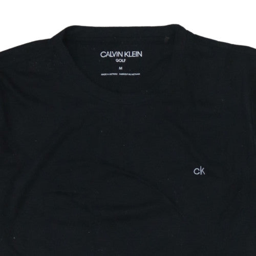 Calvin Klein Golf Men's Black Cotton Crew Neck Short Sleeve T-Shirt M