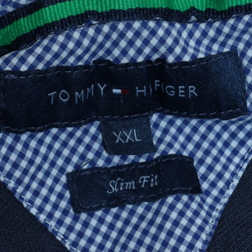 Tommy Hilfiger Men's Blue Slim Fit 2XL Polo Shirt