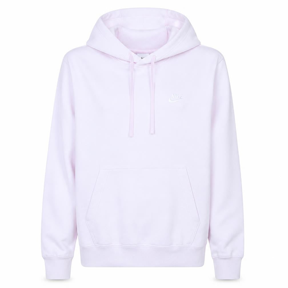 Front view of Nike women’s pink pullover hoodie medium cotton blend casual