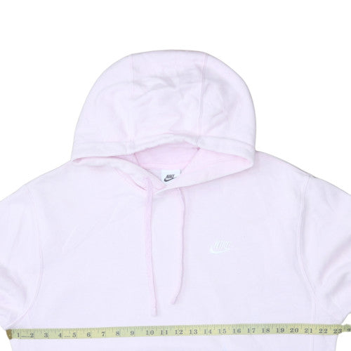 Nike Womens Pink Pullover Hoodie Medium Cotton Blend Casual